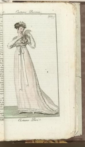 Journal des Dames et des Modes, Parisian Costume, 1805, Year 13 (667) Ornate Costume.