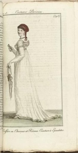 Journal des Dames et des Modes, Costume Parisien, 1805, An 13 (593) Coiffure en Cheveux et Rézeau...