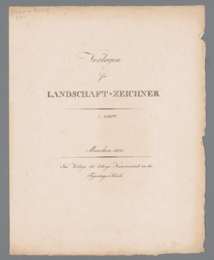 Title Print for the First Part of the Print Series 'Examples for the Landscape Draughtsman'