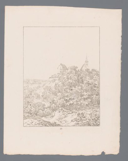 View of a town situated on a hill
