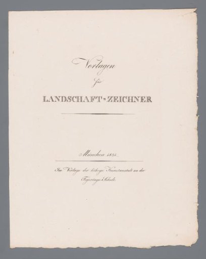 Title print for the second part of the print series 'Examples for the Landscape Draughtsman'