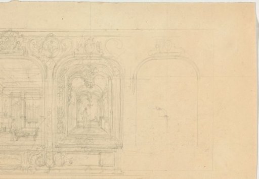 Facade with interiors
