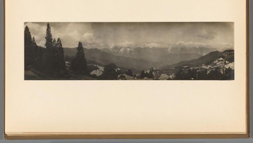 View of Darjeeling and Kanchenjunga in the background, West Bengal, India