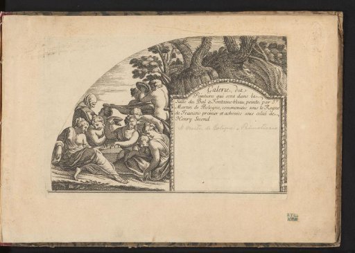 Title page with musicians and seated figures