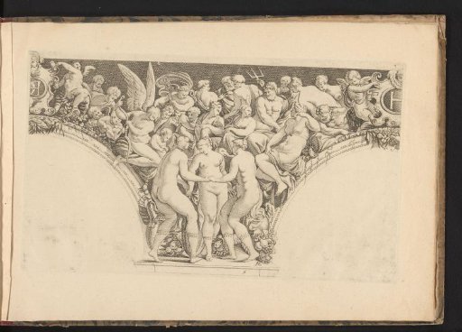 Dancing Graces before the gods of Olympus