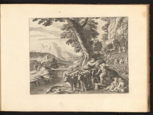 Landscape with the grape harvest