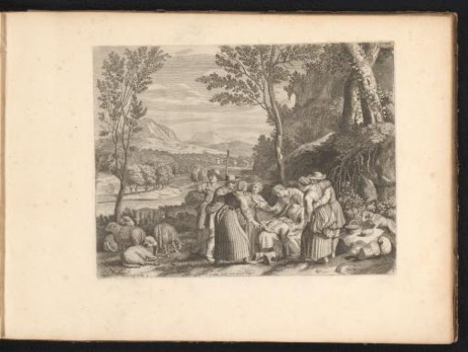 Group of shepherds playing a game