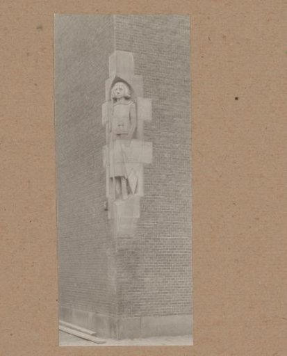 Sculpture of Gijsbrecht van Amstel at the Beurs van Berlage in Amsterdam