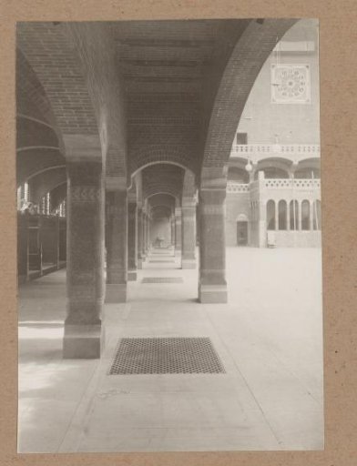 Colonnade in the Goods Exchange Hall in the Stock Exchange of Berlage in Amsterdam
