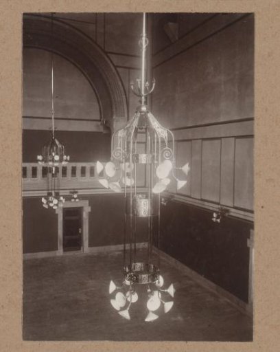 Ceiling Lamps in the Stock Exchange of Berlage in Amsterdam