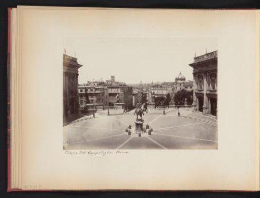 View of the Piazza del Campidoglio in Rome, Italy