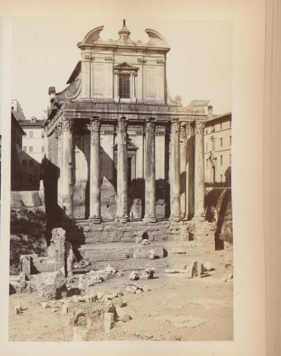 Temple of Antoninus and Faustina on the Roman Forum in Rome, Italy