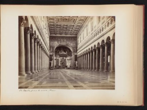 Interior of St. Paul Outside the Walls in Rome, Italy