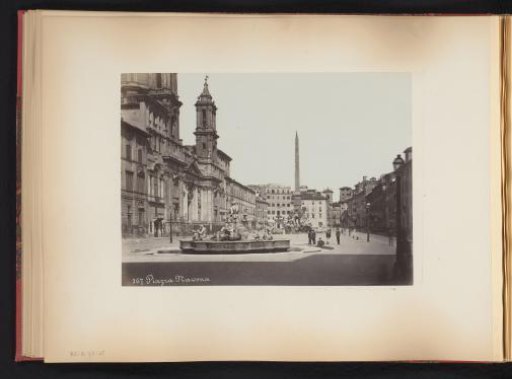 View of the Piazza Navona with fountain in Rome, Italy