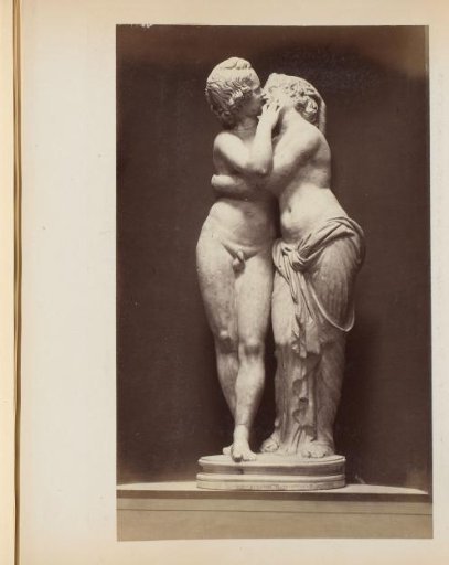 Sculpture of Amor and Psyche in the Capitoline Museums in Rome, Italy