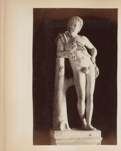 Sculpture of the Resting Satyr in the Capitoline Museums in Rome, Italy