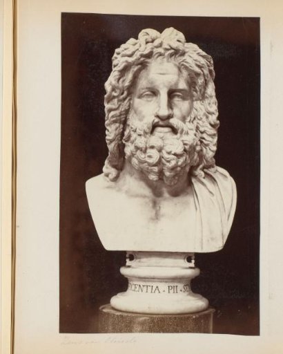 Sculpture of Zeus or Jupiter of Otricoli in the Vatican Museums in Rome, Italy