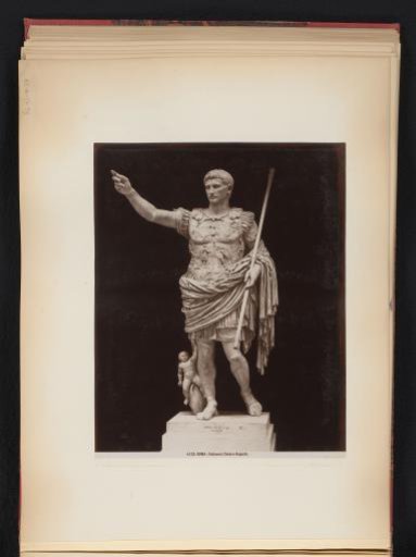Sculpture of Augustus of Prima Porta in the Vatican Museums in Rome, Italy