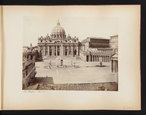View of St. Peter's Square and St. Peter's in Rome, Italy