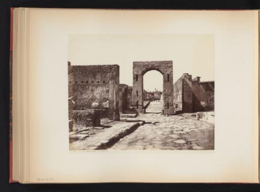 View of the Strada Mercurio in Pompeii, Italy
