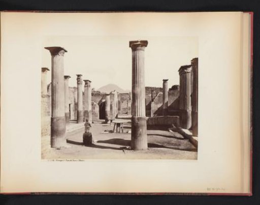 View of the ruins of the house of Marco Olconio in Pompeii, Italy
