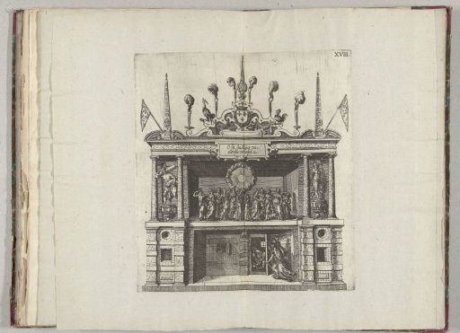 Stage depicting Concord imprisoning Discord, 1582