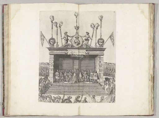 Anjou crowned on the podium as Duke of Brabant, 1582
