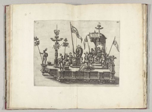Triumphal car of the Covenant with the Antwerp city maiden, 1582