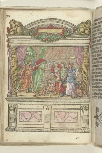 Stage with an allegorical representation at the Mint, 1578