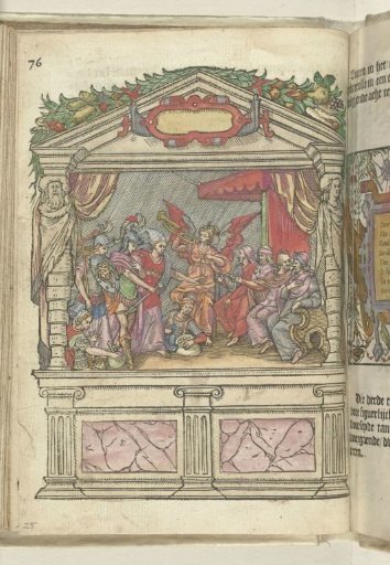 Stage with an allegorical representation at the Grote Markt, 1578