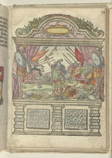 Allegorical representation on the stage at the corner of the Grote Markt, 1578