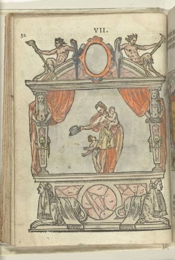Stage with personification of Love (Charitas), 1578