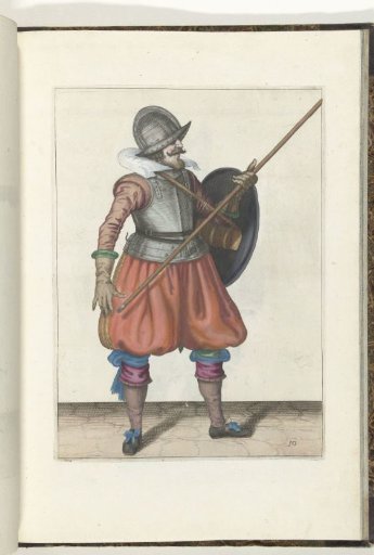The Exercise with Shield and Spear: The Soldier Brings the Spear Back to the Resting Position in Three Times, First Movement (No. 10), 1618