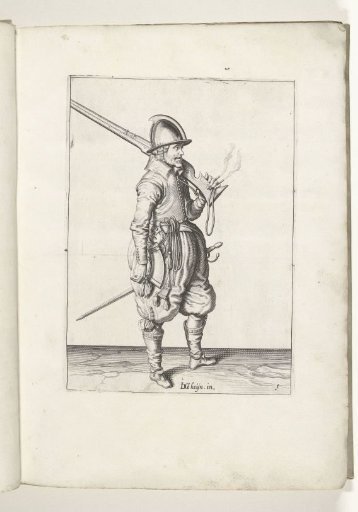Soldier carrying his musket on his shoulder (no. 1), ca. 1600