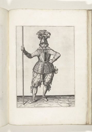 Soldier, seen from the front, holding his pike upright with his right hand (no. 17), ca. 1600