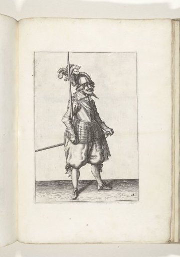 Soldier carrying his pike vertically in his right hand (no. 18), ca. 1600