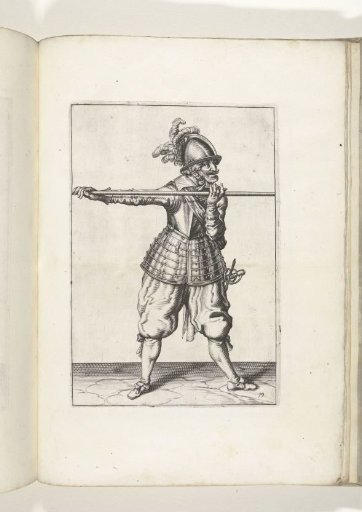 Soldier carrying his pike with both hands horizontally at shoulder height (no. 19), ca. 1600