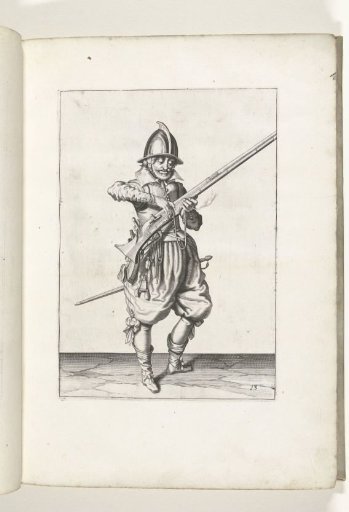 Soldier detaching his match from the cock of his musket (no. 13), ca. 1600