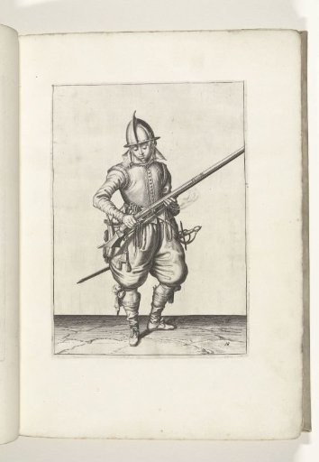 Soldier shaking powder from his musket (no. 18), ca. 1600