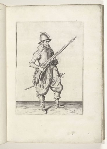 Soldier holding his musket with his left hand at his right side (no. 4), ca. 1600