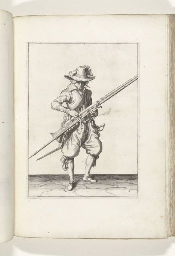 Soldier pressing the match onto the cock of his musket (no. 8), ca. 1600