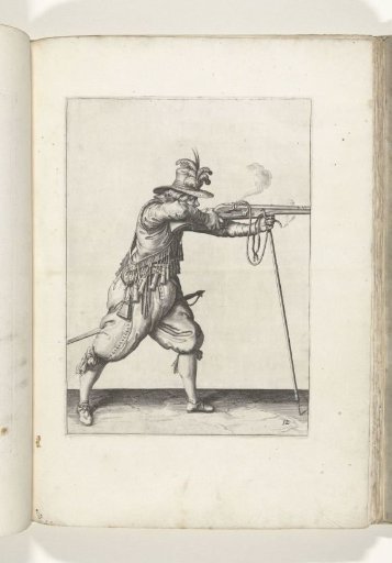 Soldier firing his musket, supported by his fork (no. 12), ca. 1600