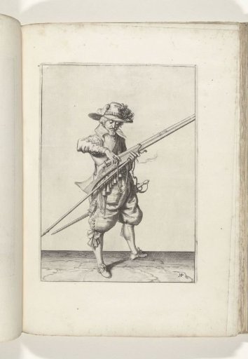 Soldier detaching the match from the cock of his musket (no. 14), ca. 1600