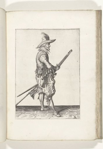 Soldier holding his musket with both hands by his left thigh (no. 22), ca. 1600