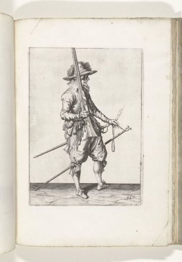 Soldier holding his musket upright with his right hand (no. 32), ca. 1600