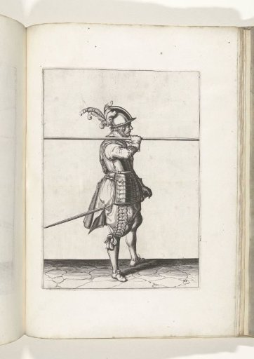 Soldier carrying his pike horizontally on his right shoulder (no. 10), ca. 1600