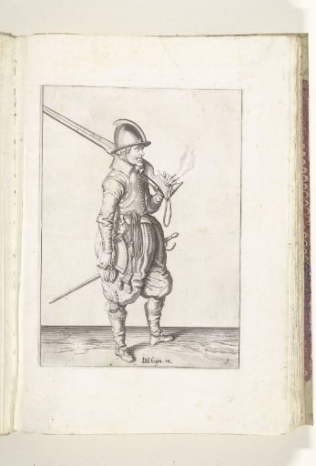 Soldier carrying his musket on his shoulder (no. 1), ca. 1600
