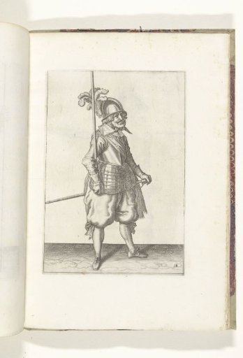Soldier carrying his spear vertically in his right hand (no. 18), ca. 1600