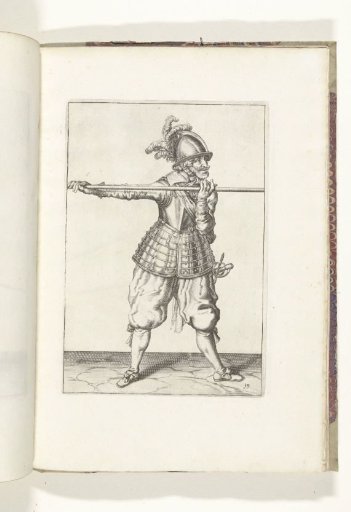 Soldier carrying his spear with both hands horizontally at shoulder height (no. 19), ca. 1600