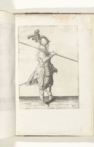 Soldier carrying his spear on his right shoulder, the point angled towards the ground (no. 32), ca. 1600
